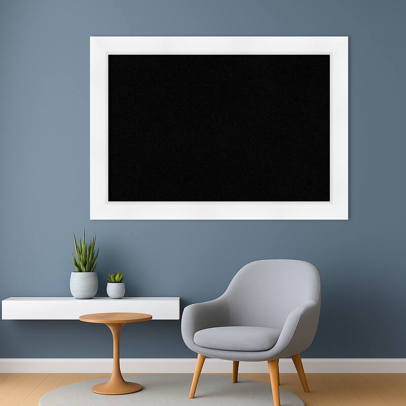 Sloped White Framed Cork Board - Bulletin Board, Organization Board, Pin Board