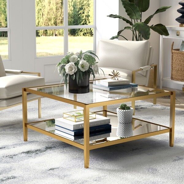 Bronze mirror outlet coffee table