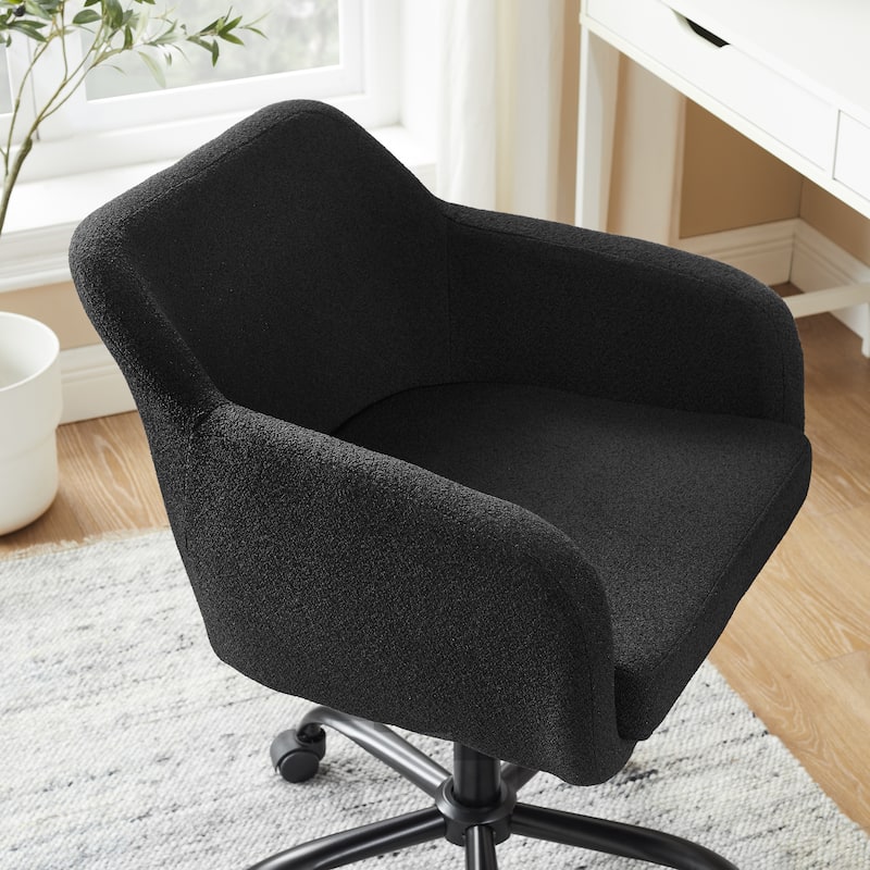 Linon Richard Sherpa Adjustable Height Office Chair