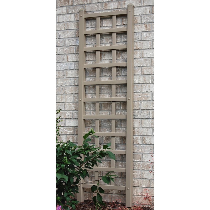 DuraTrel Providence 22" x 75" Mocha Vinyl Trellis