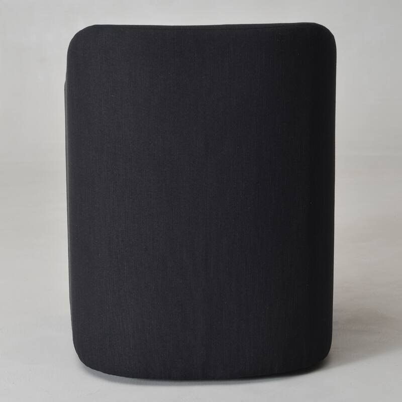 KINWELL 25" Performance Fabric Upholstered Rolling Dining Armchair