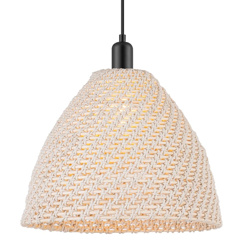 Innovations Lighting 716-1P-NBD-16-NAT Natural Ballston Dome 16" Wide - Matte Black