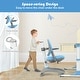 preview thumbnail 15 of 28, Gymax Kids Desk Study Chair Adjustable Height Depth w/ Sit-Brake - See Details
