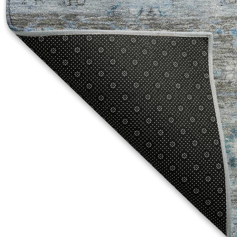 Machine Washable Indoor/ Outdoor Traditional Border Chantille Rug