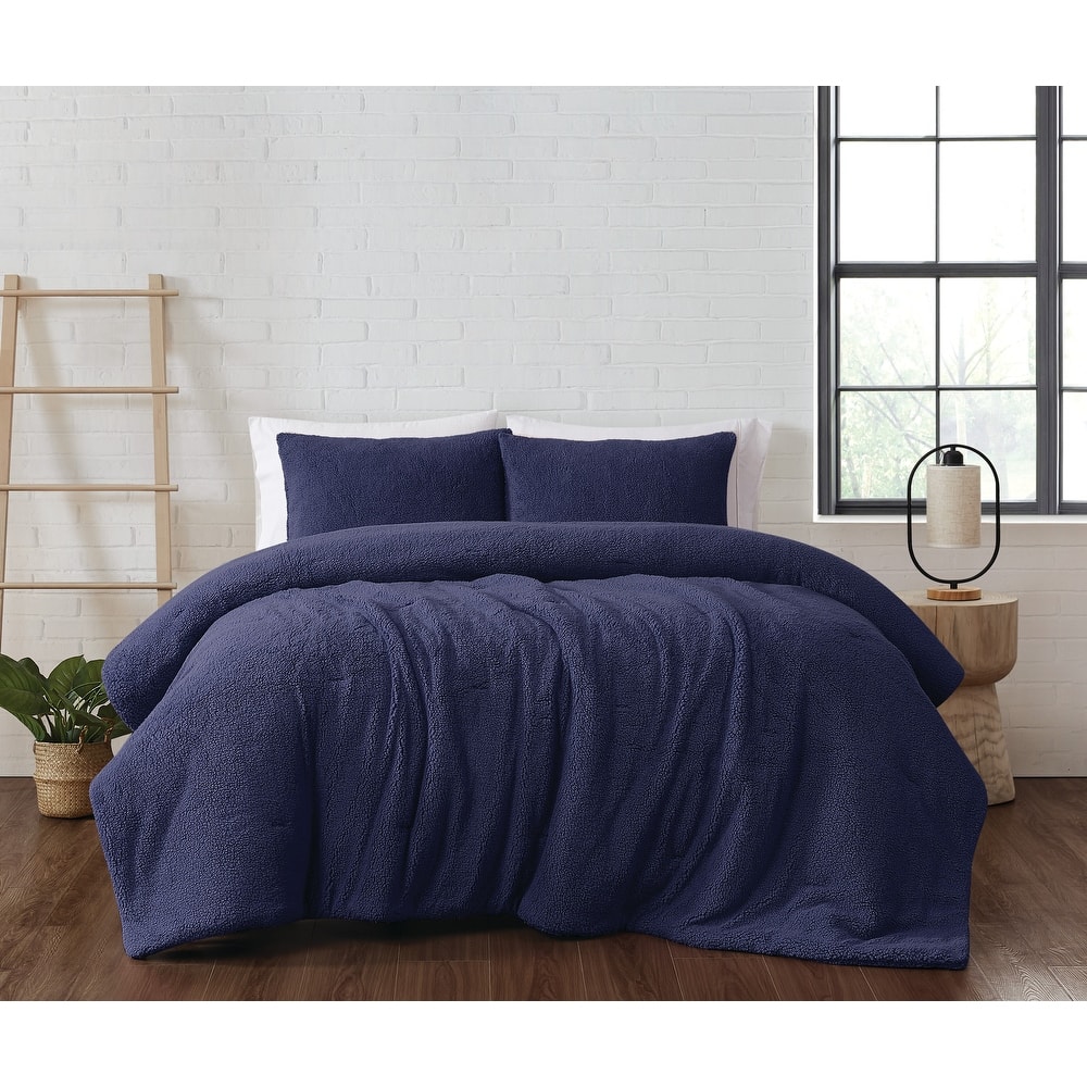 Brooklyn Loom Marshmallow Sherpa Comforter Set