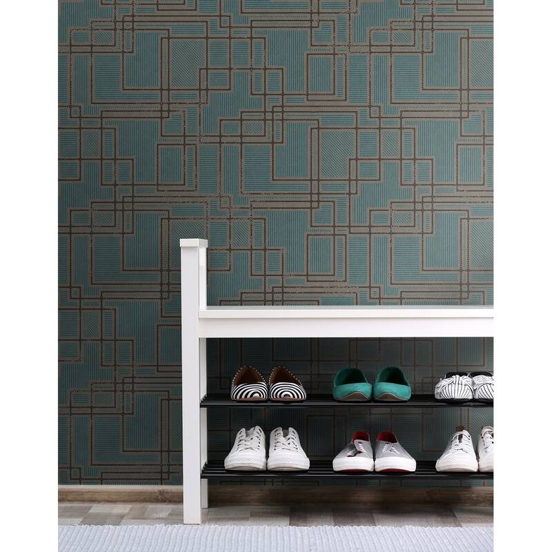 Seabrook Designs Bauhaus Cityscape Unpasted Wallpaper