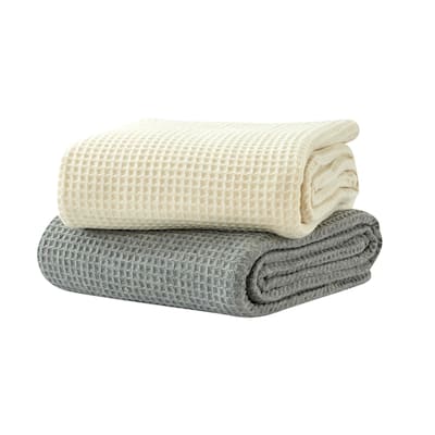 The Gray Barn Tule Wool Waffle Blanket
