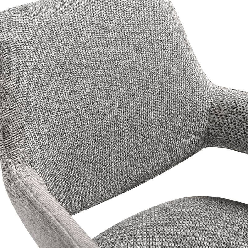 Knox Penny 7 Piece Dining Set with Stone Top and Upholstered Swivel Chairs