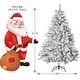 preview thumbnail 54 of 53, 6ft or 7ft Artificial Snow Flocked Christmas Tree with Metal Stable Stand Base for Indoor and Outdoor Holiday Decoration