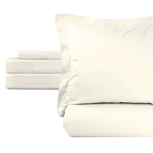 slide 2 of 9, American Grown Cotton Collection 400 Thead Count Supima Cotton Bed Sheet and Duvet Cover Bundle Set