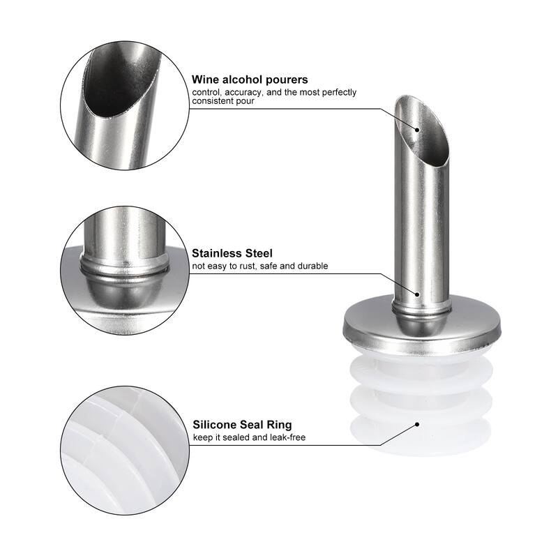 Stainless Steel Bottle Pourers, Olive Oil Spout