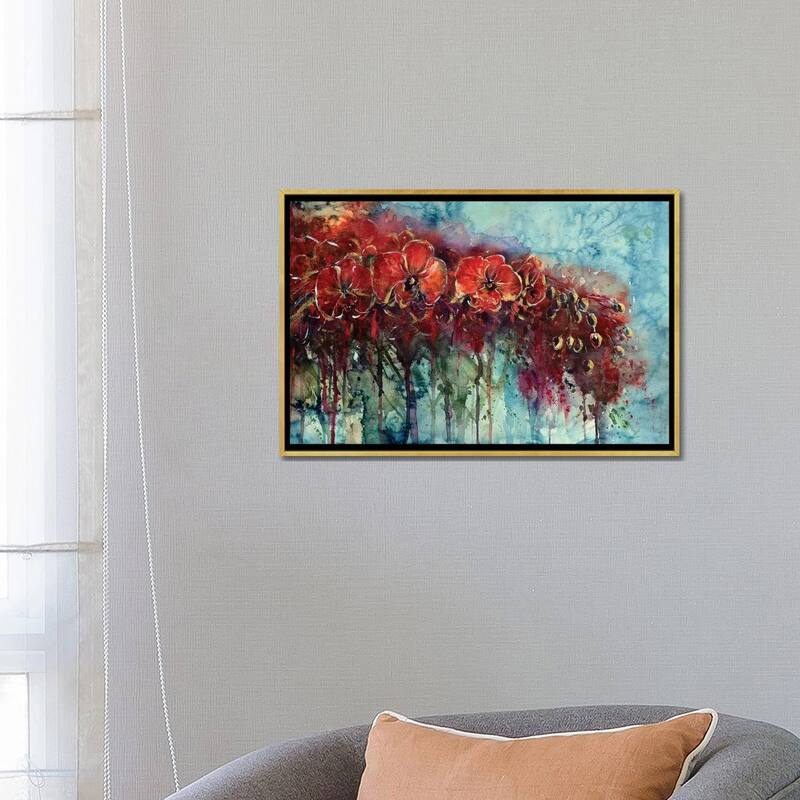 iCanvas "Red Orchids" by Zaira Dzhaubaeva Framed