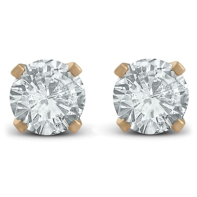 7/8ct Diamond Studs Yellow Gold