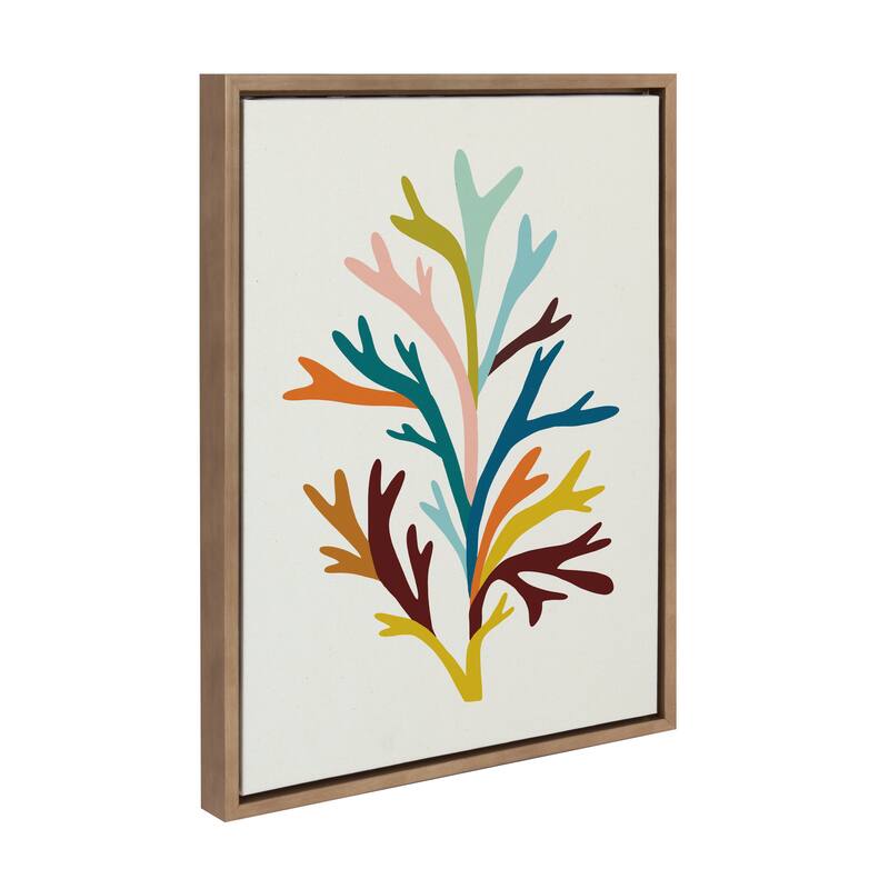 Kate and Laurel Sylvie Sea Plant Framed Canvas by Alicia Schultz