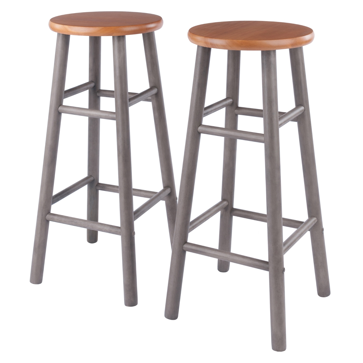 Grey round sales bar stools