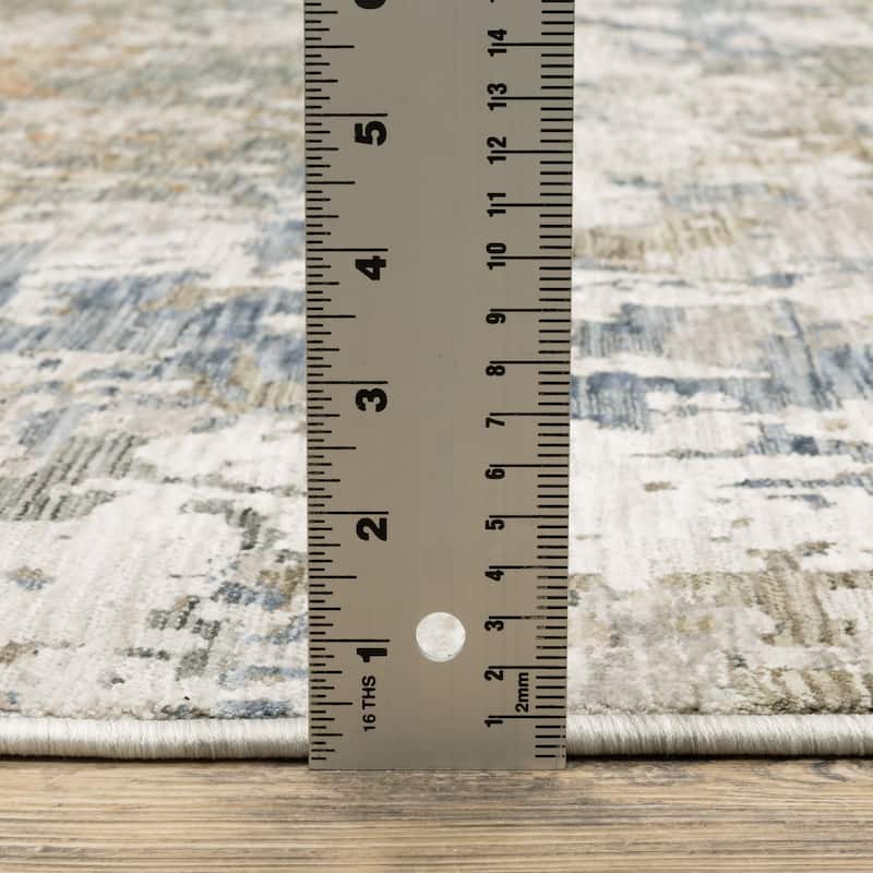 Sienna Distressed Abstract Beige/ Multi Area Rug