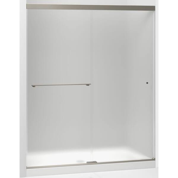 Shop Kohler K 707201 D3 Revel Frameless Sliding 70 X 59 5 8 Shower Door With Frosted Glass And Cleancoat Overstock 16320403