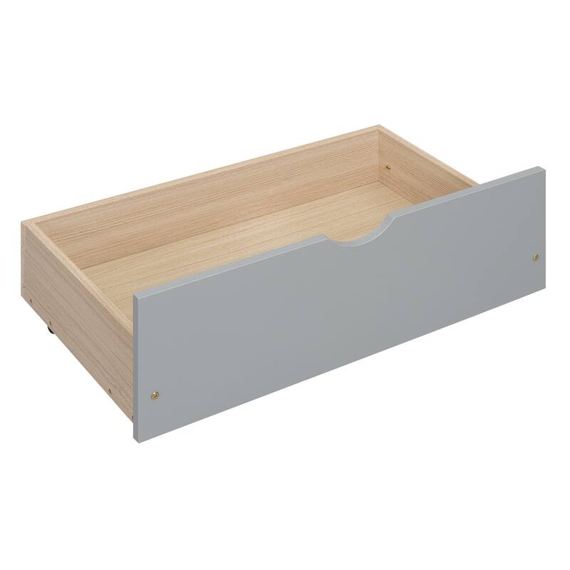 Queen Size Platform Bed with Storage Headboard and 2 Drawers