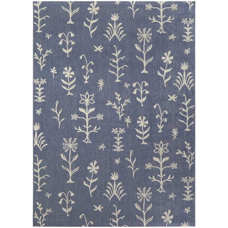 Rosemary Floral Botanical Indoor/Outdoor Area Rug