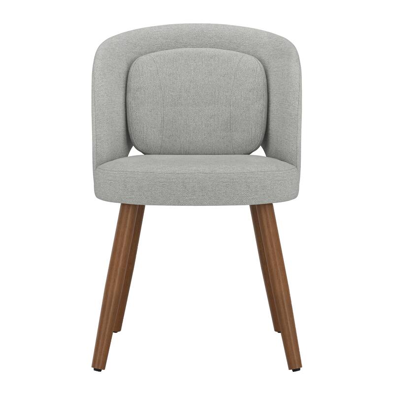 Linen Dining Chairs Set of 2/4/6 with Solid Wood Legs, Modern Kitchen Chairs with Lumbar Pillow for Dining Room Beige