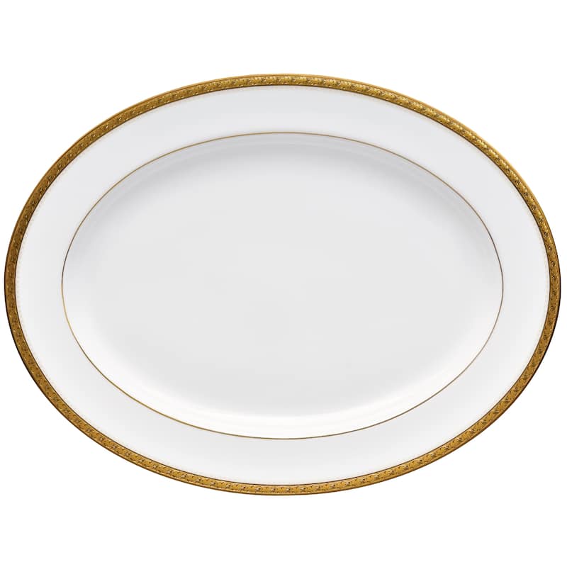 Noritake Charlotta Oval Platter, 14" - N/A - Gold