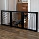 preview thumbnail 14 of 13, PETMAKER 3-Panel Foldable Pet Gate, Black - N/A
