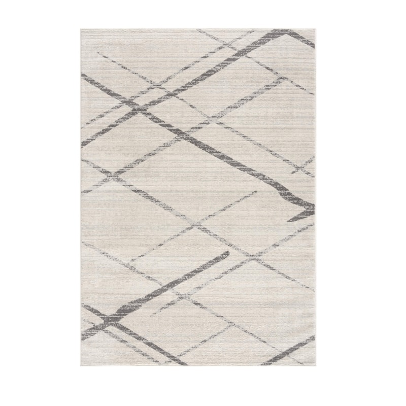 HomeRoots Abstract Modern Rectangle Area Rug - 60.00 in. x 27.00 in. x 0.40 in.