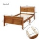 preview thumbnail 19 of 38, Wood Platform Bed Frame, Twin Size Panel Bed with Sleigh Headboard Footboard and Slat Support, Easy to Assemble Slat Bed