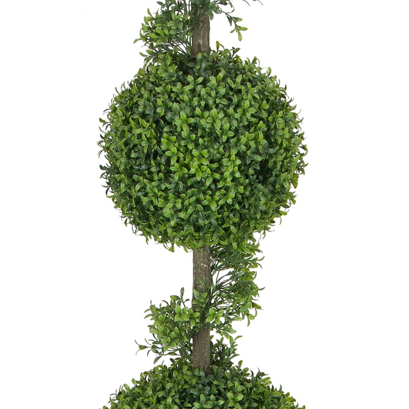 Puleo International 60" Topiary Triple Ball Boxwood Artificial Tree