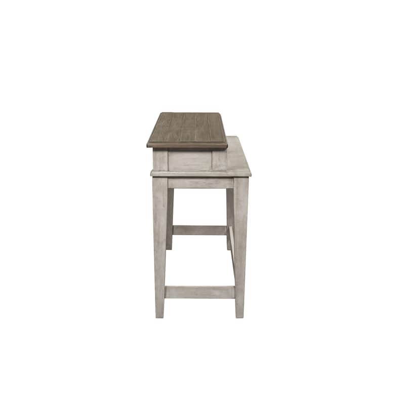 Heartland Antique White Console Bar Table