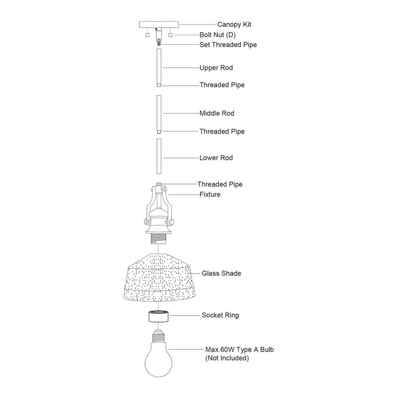 Beloit Farmhouse Kitchen Island Mini Pendant Ceiling Light Clear Seeded Glass