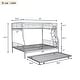 preview thumbnail 3 of 30, [Save Space or Split Into 2 Beds] Full XL Over Queen Metal Bunk Bed with Trundle