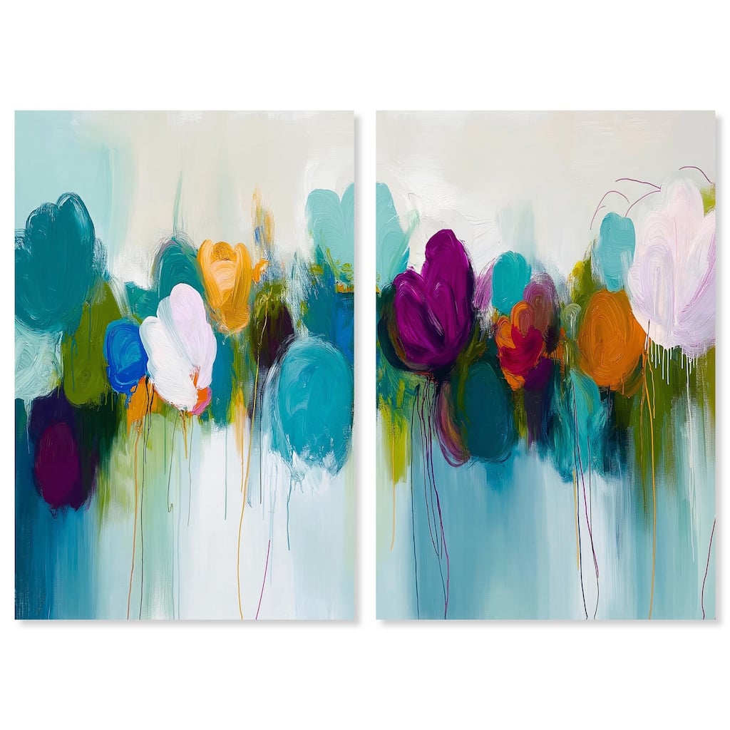 Expressive Flow II Canvas Set of 2 by Art Remedy, Gallery Wrapped