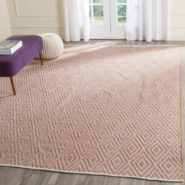SAFAVIEH Handmade Flatweave Montauk Shkurte Cotton Rug - 8' x 10' - Beige/Ivory