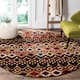 SAFAVIEH Amsterdam Bridget Moroccan Boho Rug - 11' x 11' Round - Black/Multi