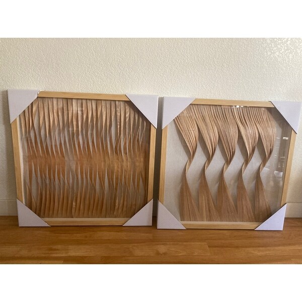Brown MDF Coastal Framed Wall Art (Set of 2) - Overstock ...