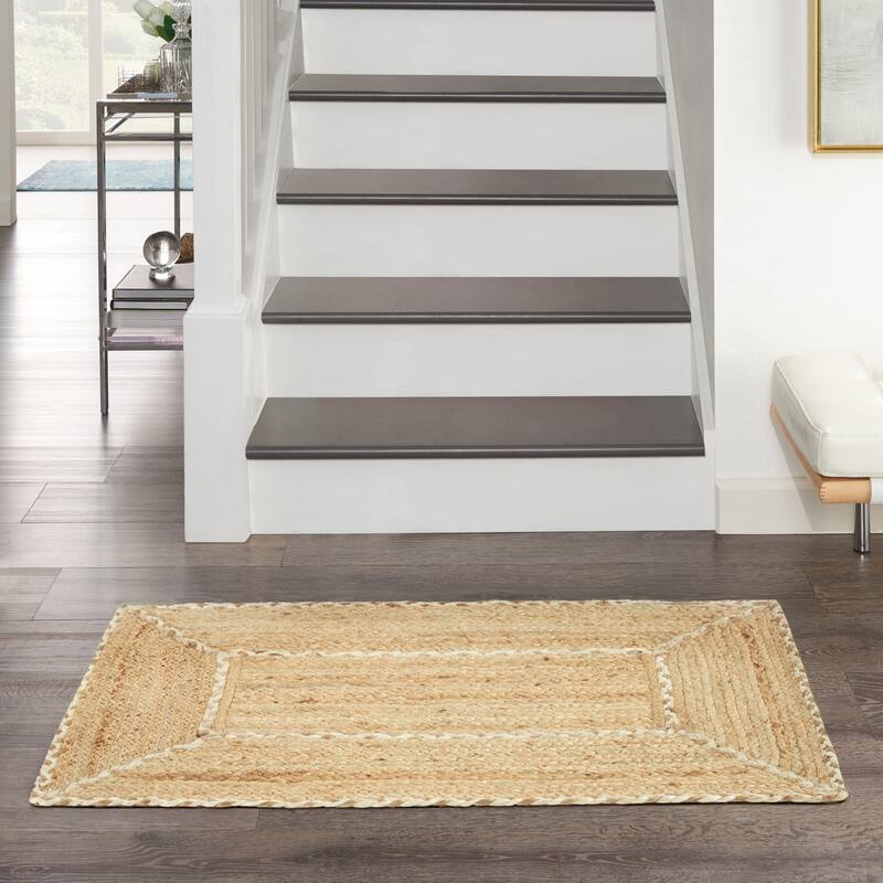 Nourison Terrazzo Jute Indoor only Solid Area Rug - 2' x 3' - Natural