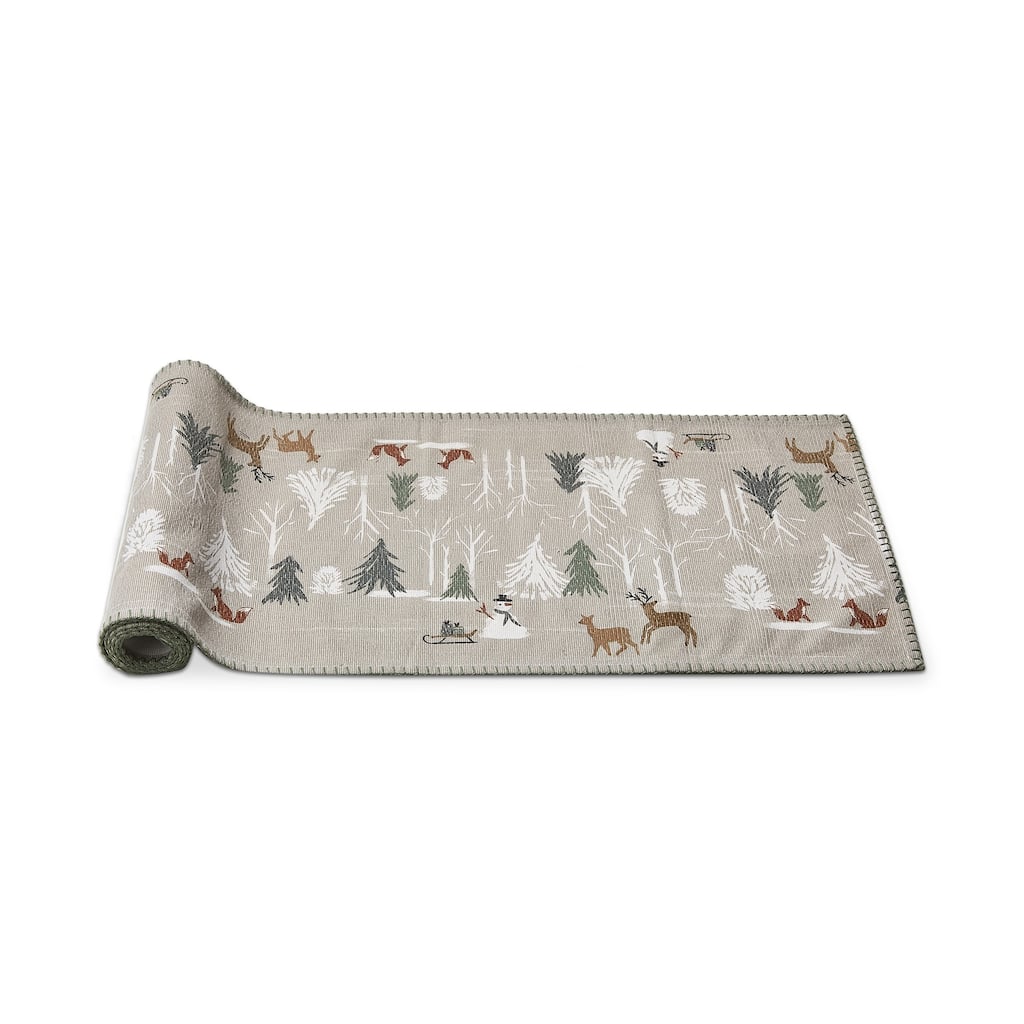 Fresh Balsam Table Runner 72x14.5 in Multicolor Cotton Winter Decor Machine Washable