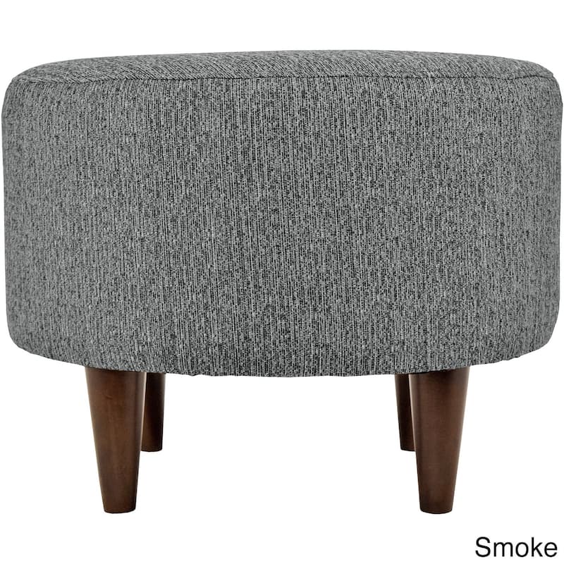 MJL Furniture Sophia Text2Olivia Round Upholstered Ottoman - Grey