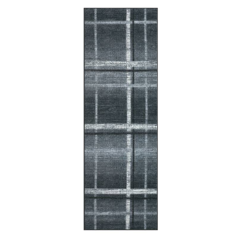Washable Area Rug, Modern Geometric Area Rugs for Living Room Bedroom, Non-Slip Low Pile Indoor Soft Carpet