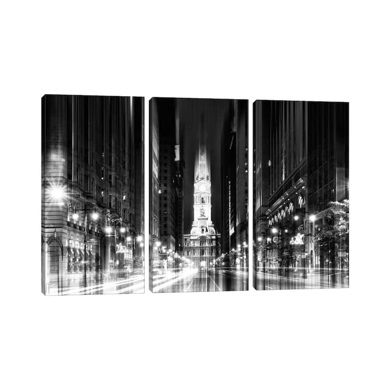 iCanvas "City Hall - Philadelphia" by Philippe Hugonnard 3-Piece Canvas Wall Art Set