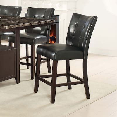 Leather Upholstered High Dining Chair(Set of 2)