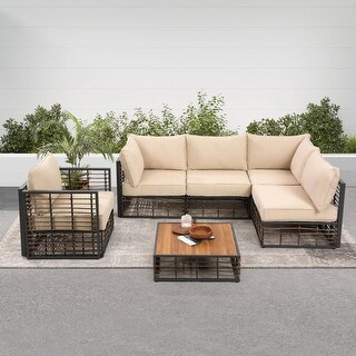Wicker Patio Furniture Set (6 Pieces) - Bed Bath & Beyond - 40367977