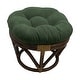 preview thumbnail 8 of 17, International Caravan Bali Papasan Footstool Hunter green