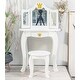 preview thumbnail 14 of 25, Girls Vanity Table with Mirror and Drawer White
