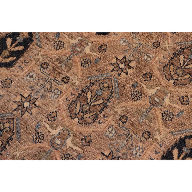 Vintage Herati Bidjar Hand Knotted Wool Rug