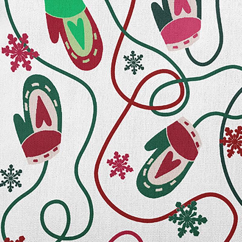 Winter/Christmas Mittens Indoor/Outdoor Throw Pillow