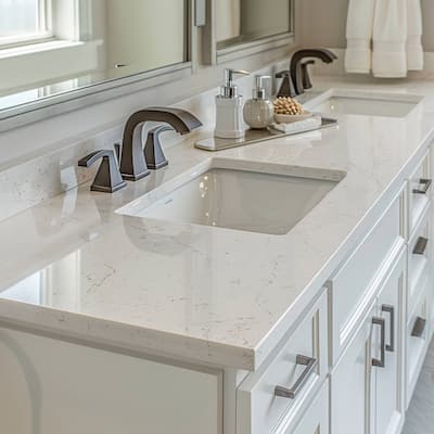 Serenlace Engineered Marble Vanity Countertop with Sink