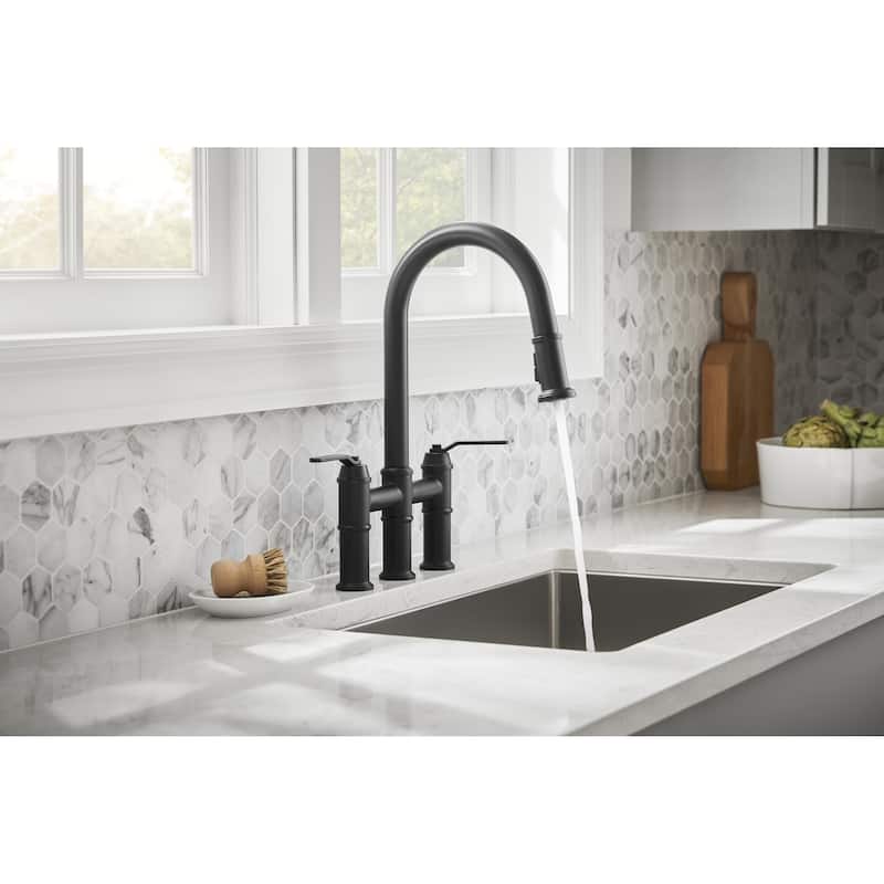 Gerber D434437 Kinzie 1.75 GPM Widespread Bridge Pull Down Kitchen
