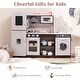 preview thumbnail 8 of 9, Costway Kids Kitchen Playset with Realistic Lights & Sounds Ice Maker - Coffee - See Details